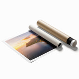 Vibrant rolled canvas print depicting a stunning cliff landscape scene, showcasing rich colors and intricate details, ideal for home decor or art enthusiasts.