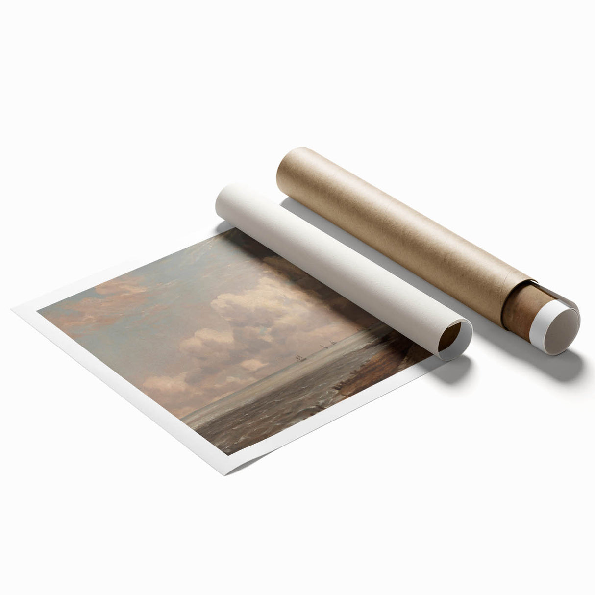 Harwich Lighthouse Romantic Landscape - Canvas by John Constable