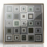 Black and Gray Geometric Wall Art – Modern Abstract Canvas