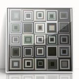 Black and Gray Geometric Wall Art – Modern Abstract Canvas