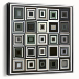Black and Gray Geometric Wall Art – Modern Abstract Canvas