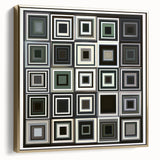 Black and Gray Geometric Wall Art – Modern Abstract Canvas
