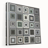 Black and Gray Geometric Wall Art – Modern Abstract Canvas