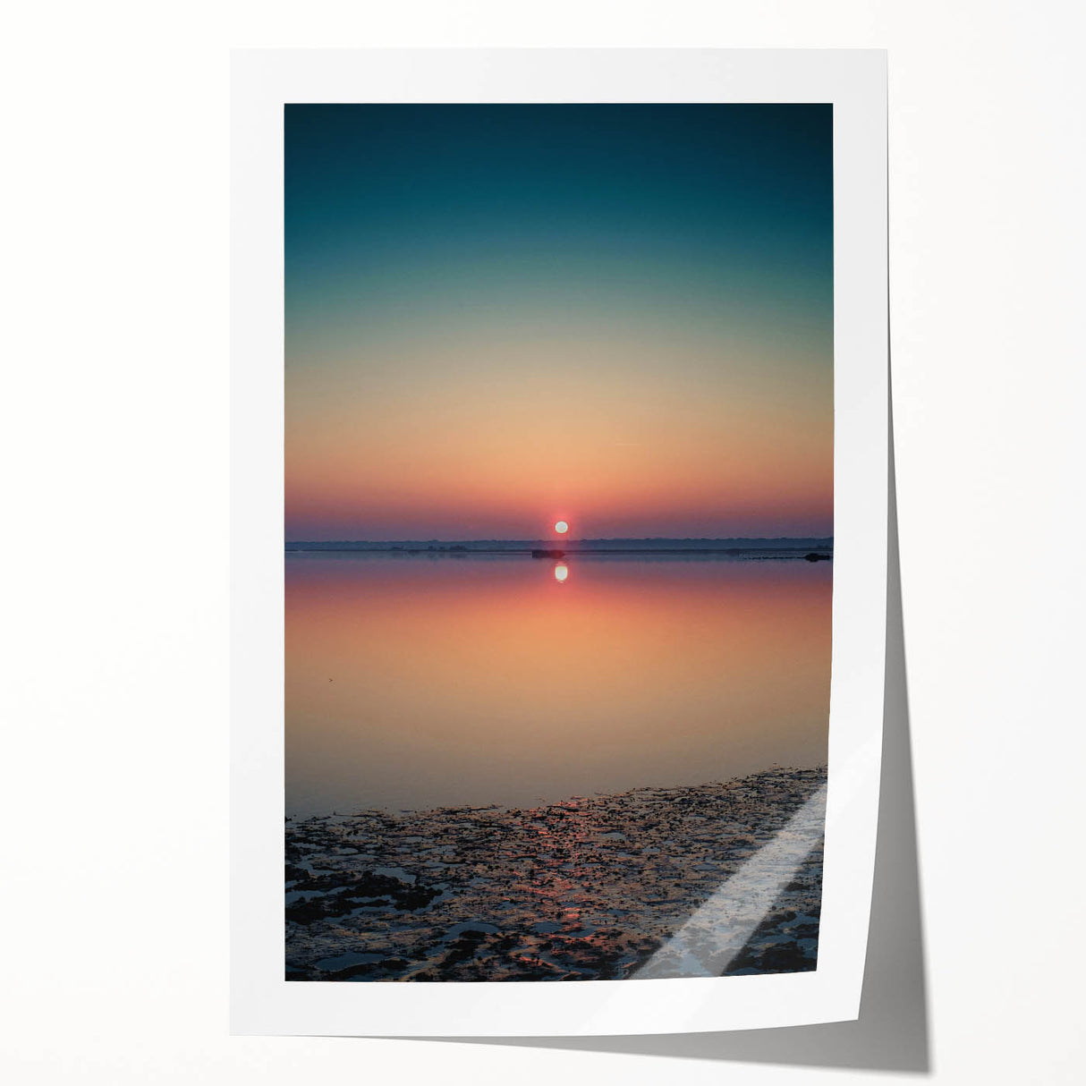 Serene Sunset Office Wall Art - Tranquil Corporate Canvas Print