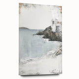 Abstract architectural wall art design displayed in a side view, featuring an acrylic glass finish with visible pins for mounting, perfect for modern interior decor.