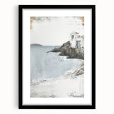 Abstract architectural wall art featuring geometric patterns in a sleek black frame with a white mat, ideal for modern home decor. The piece showcases a contemporary design that enhances any living space, making it a perfect addition to minimalist interiors.