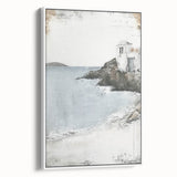 Framed abstract architecture wall art on white canvas showcases modern design elements and clean lines, perfect for contemporary home decor.