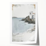 Abstract architectural wall art print showcasing geometric shapes in vibrant colors, expertly rolled for easy display and shipping, perfect for modern home decor.