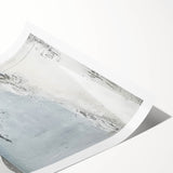 Abstract architecture wall art print showcasing geometric shapes in vibrant blue and yellow tones, rolled and ready for framing, ideal for modern decor.