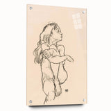 Minimalist Art Deco Wall Art - Expressive Female Figure Sketch Print