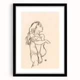 Minimalist Art Deco Wall Art - Expressive Female Figure Sketch Print