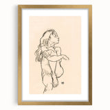 Minimalist Art Deco Wall Art - Expressive Female Figure Sketch Print