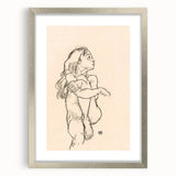 Minimalist Art Deco Wall Art - Expressive Female Figure Sketch Print