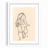 Minimalist Art Deco Wall Art - Expressive Female Figure Sketch Print