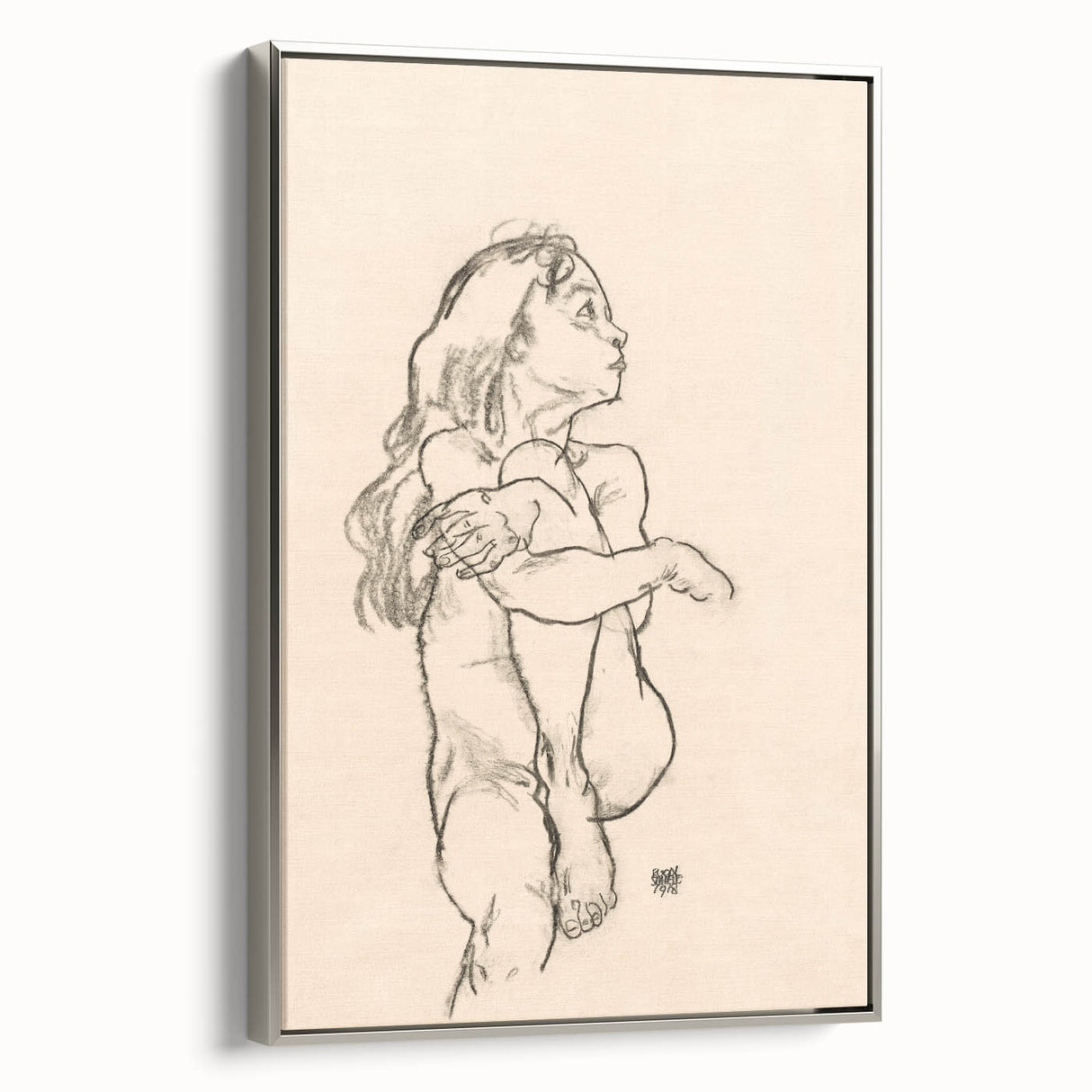 Minimalist Art Deco Wall Art - Expressive Female Figure Sketch Print