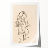 Minimalist Art Deco Wall Art - Expressive Female Figure Sketch Print