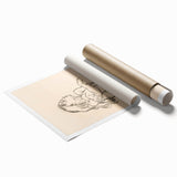 Minimalist Art Deco Wall Art - Expressive Female Figure Sketch Print