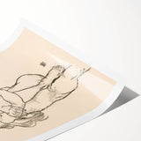 Minimalist Art Deco Wall Art - Expressive Female Figure Sketch Print