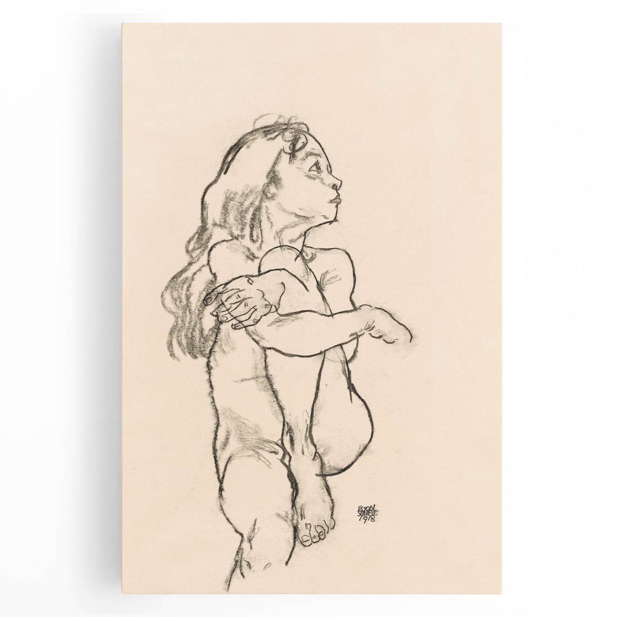 Minimalist Art Deco Wall Art - Expressive Female Figure Sketch Print