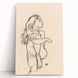 Minimalist Art Deco Wall Art - Expressive Female Figure Sketch Print