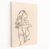 Minimalist Art Deco Wall Art - Expressive Female Figure Sketch Print