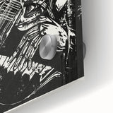 Bold Expressionist Portrait - Abstract Black and White Canvas Print