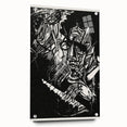 Bold Expressionist Portrait - Abstract Black and White Canvas Print