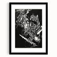 Bold Expressionist Portrait - Abstract Black and White Canvas Print