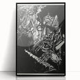 Bold Expressionist Portrait - Abstract Black and White Canvas Print