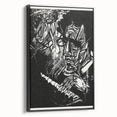 Bold Expressionist Portrait - Abstract Black and White Canvas Print