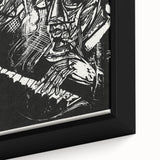 Bold Expressionist Portrait - Abstract Black and White Canvas Print