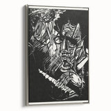 Bold Expressionist Portrait - Abstract Black and White Canvas Print