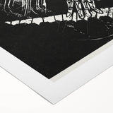 Bold Expressionist Portrait - Abstract Black and White Canvas Print