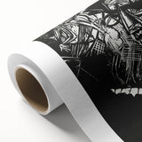 Bold Expressionist Portrait - Abstract Black and White Canvas Print