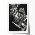 Bold Expressionist Portrait - Abstract Black and White Canvas Print