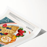 Extra large wall art featuring line art flowers in black on white, rolled print format, ideal for large living room decor.