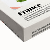 Large art featuring a black and white landscape of food dishes on stretched canvas, suitable for bedroom wall decor.