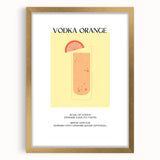 Abstract art print featuring swirling patterns in gold and black, framed with a mat, ideal for dining room decor.