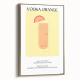 Framed canvas featuring a vintage poster of a black and gold landscape painting, ideal for bedroom wall art.