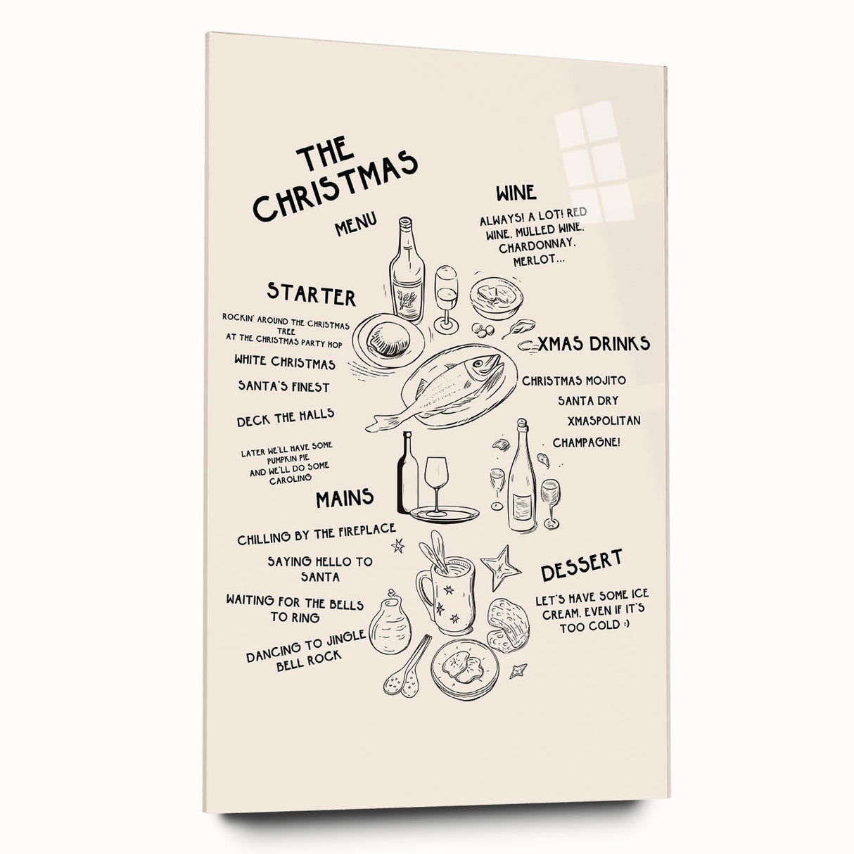 Christmas Menu – Festive Holiday Wall Art