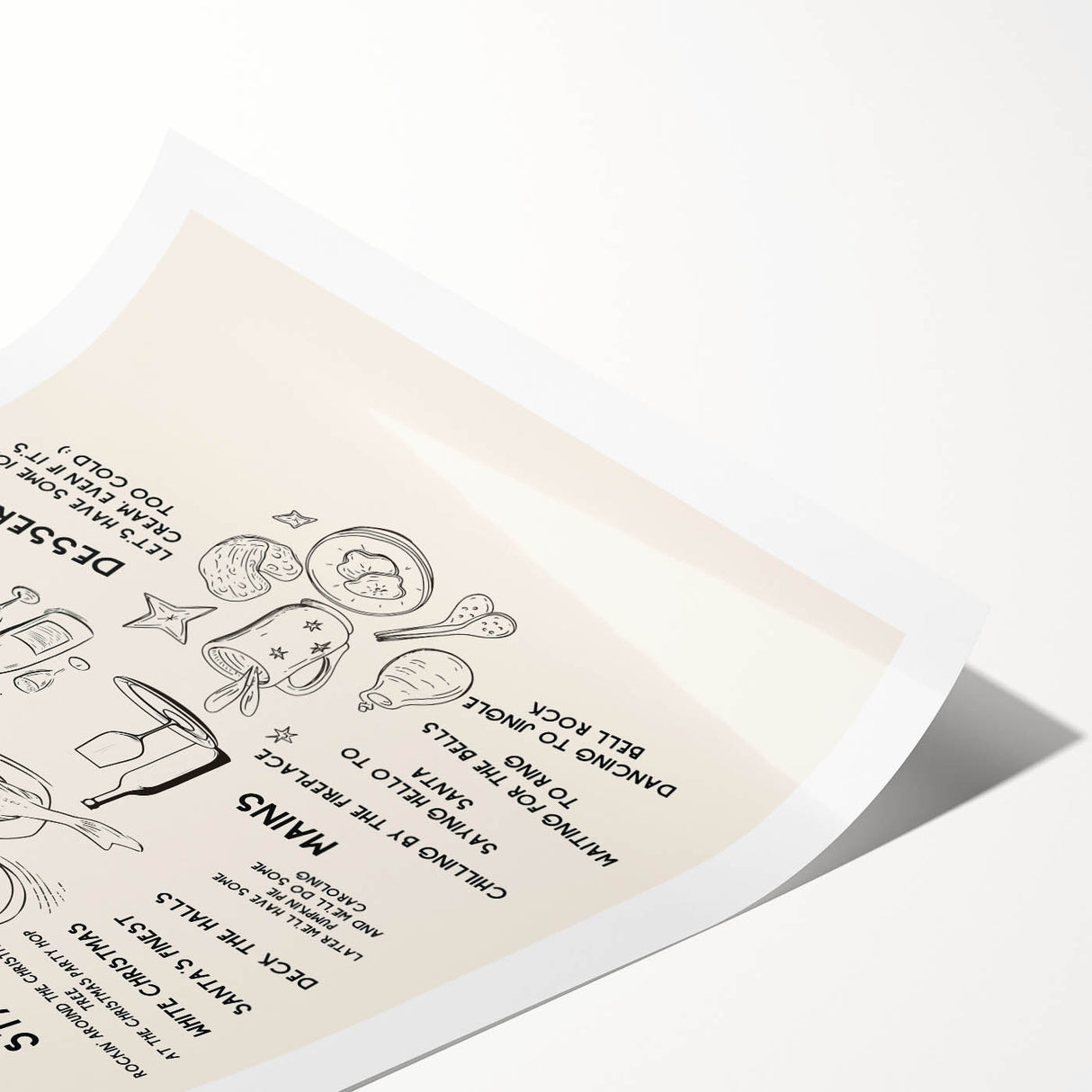 Christmas Menu – Festive Holiday Wall Art