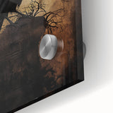 Spooky Wall Art - Gothic Raven on Haunted Landscape