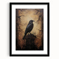 Spooky Wall Art - Gothic Raven on Haunted Landscape