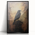 Spooky Wall Art - Gothic Raven on Haunted Landscape