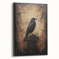 Spooky Wall Art - Gothic Raven on Haunted Landscape