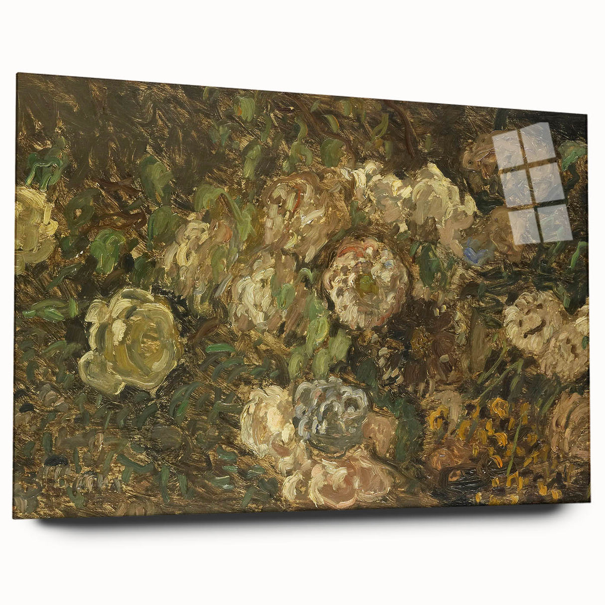 Impressionist Floral Wall Art - Monet's Bloemen Flower Print, Framed