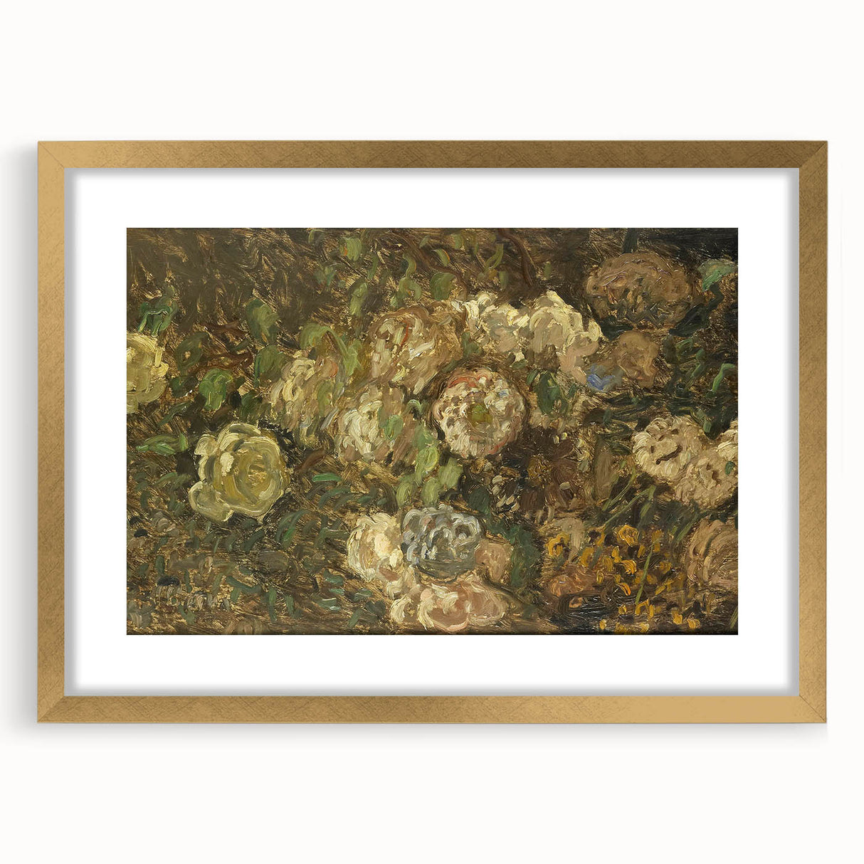 Impressionist Floral Wall Art - Monet's Bloemen Flower Print, Framed