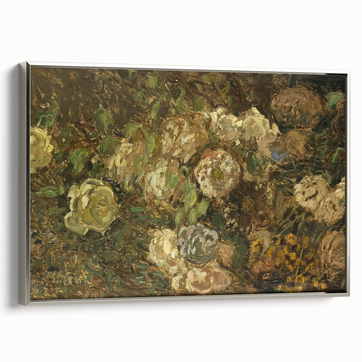 Impressionist Floral Wall Art - Monet's Bloemen Flower Print, Framed