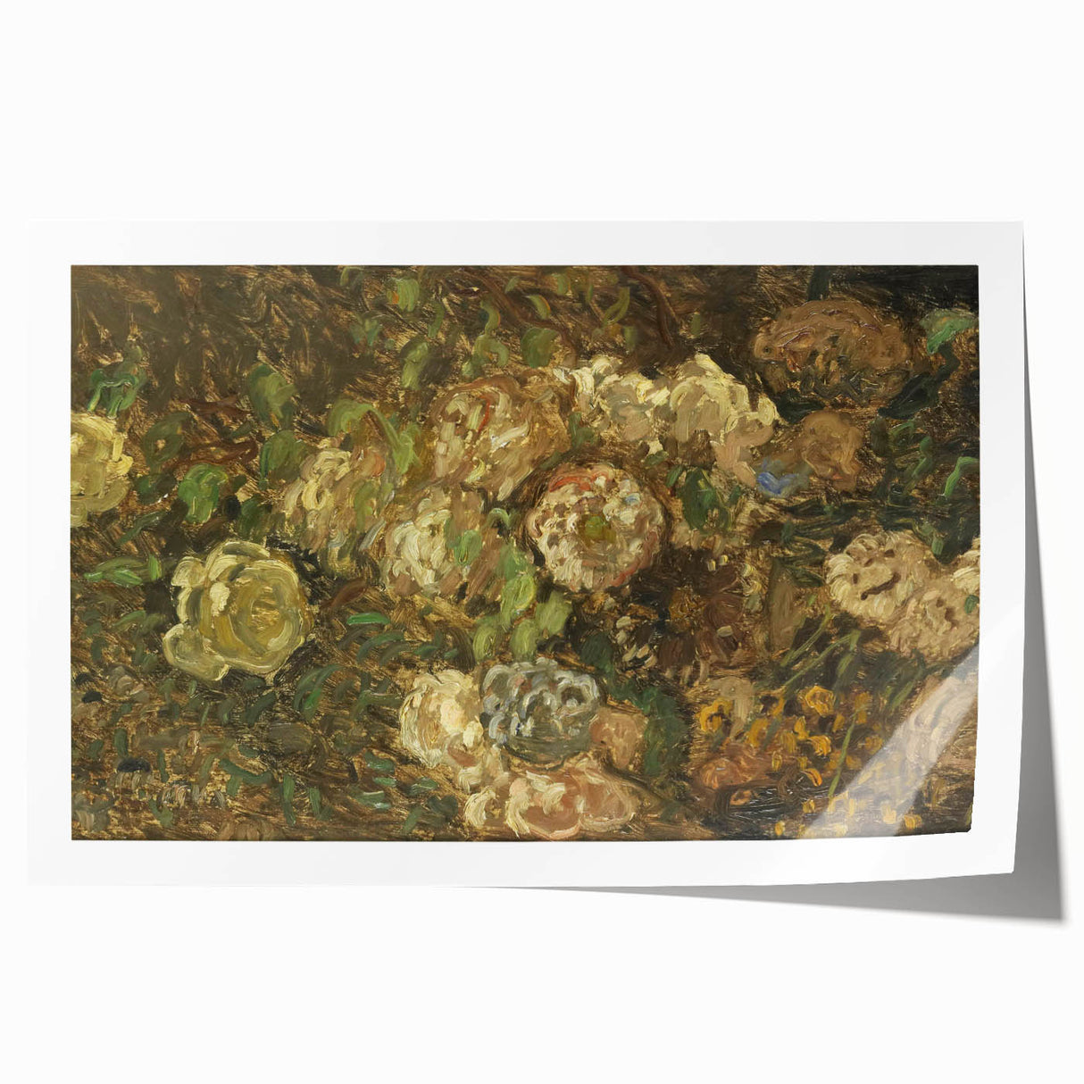 Impressionist Floral Wall Art - Monet's Bloemen Flower Print, Framed