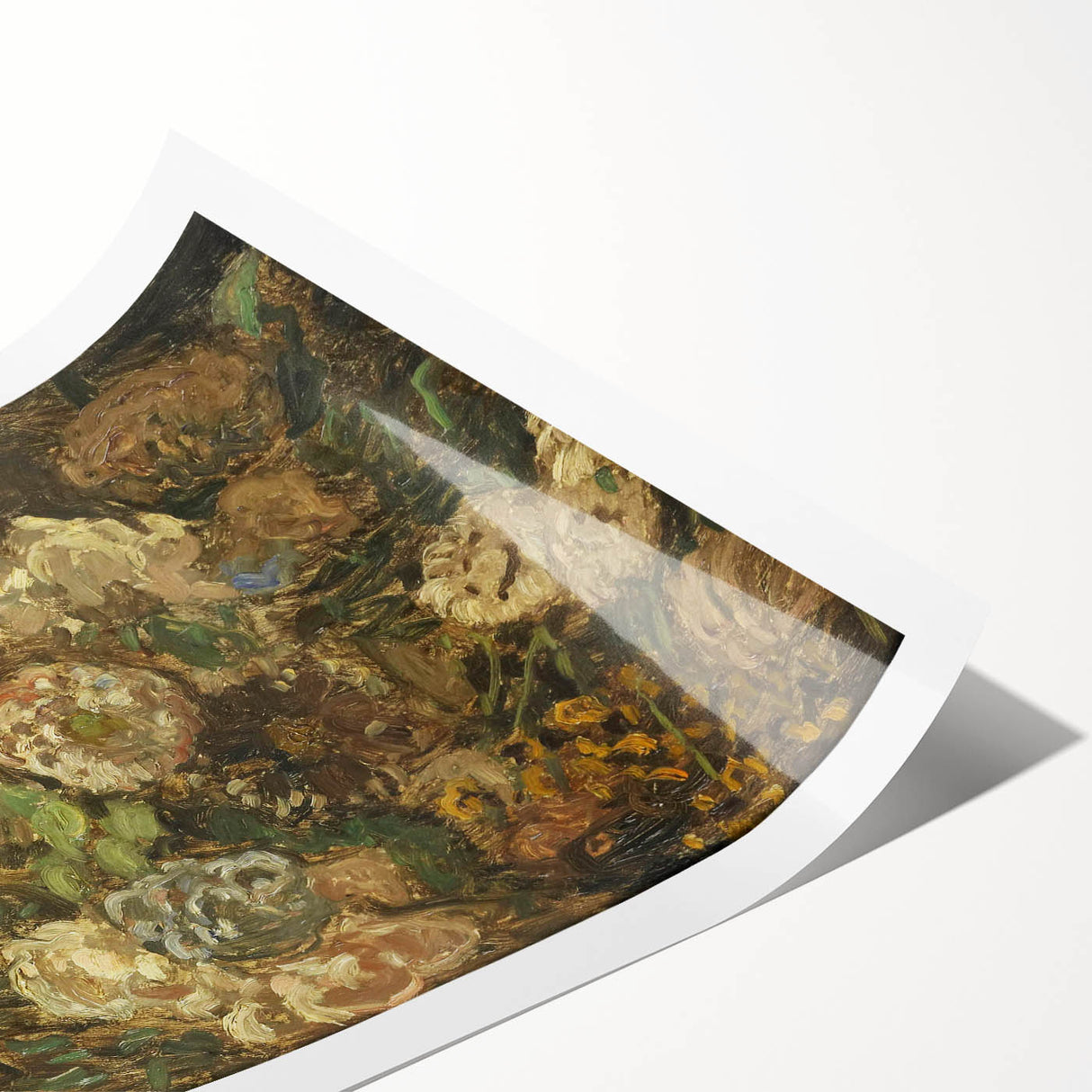 Impressionist Floral Wall Art - Monet's Bloemen Flower Print, Framed
